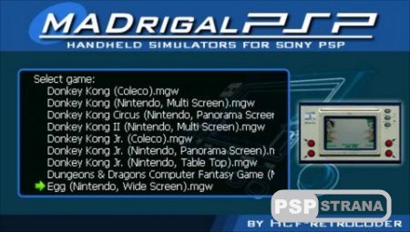 MADrigalPSP V1.0: handheld simulation Game & Watch [HomeBrew][2017]