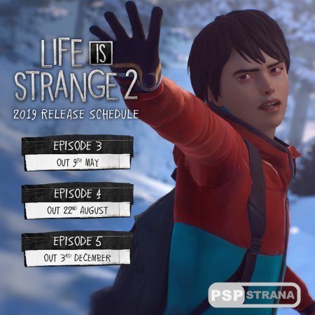 Объявлены даты выхода оставшихся эпизодов Life Is Strange 2